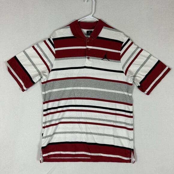 Vintage Y2k Nike Jordan Polo Shirt Men's Size XL Short Sleeve Striped Casual Top - Picture 1 of 10